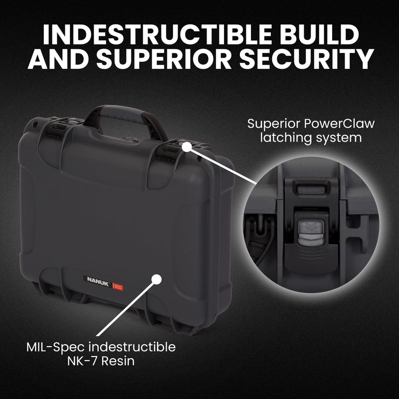 Graphite Nanuk 910 Waterproof Hard Case Empty