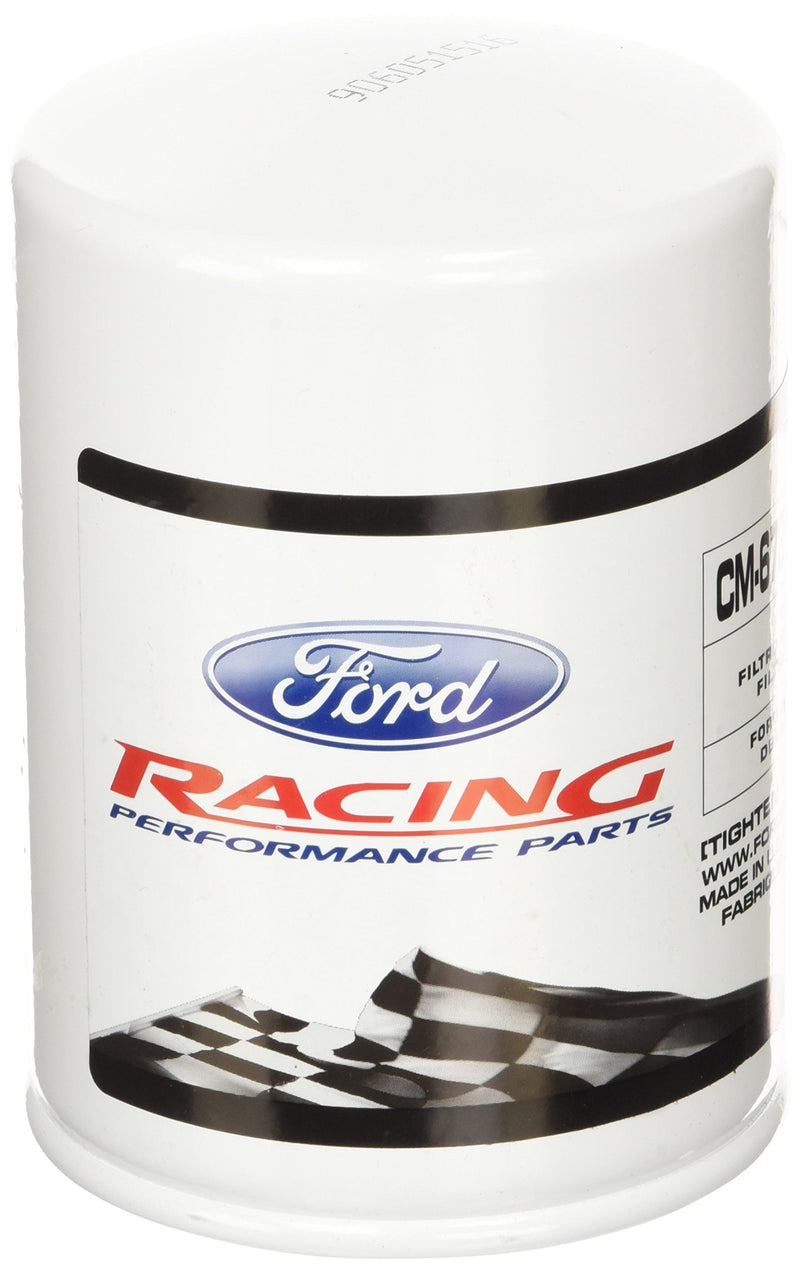 High Performance Ford Oil Filter, Canister, Screw-On, 13/16-16 in Thread, Steel, White, Each