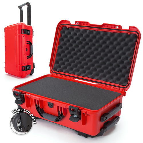 Hard Case NANUK 935 with Cubed Foam – Waterproof Protective Equipment Case with Wheels, 22” x 14” x 9” – Dustproof and Impact Resistant, Airline Carry-On Approved – Red