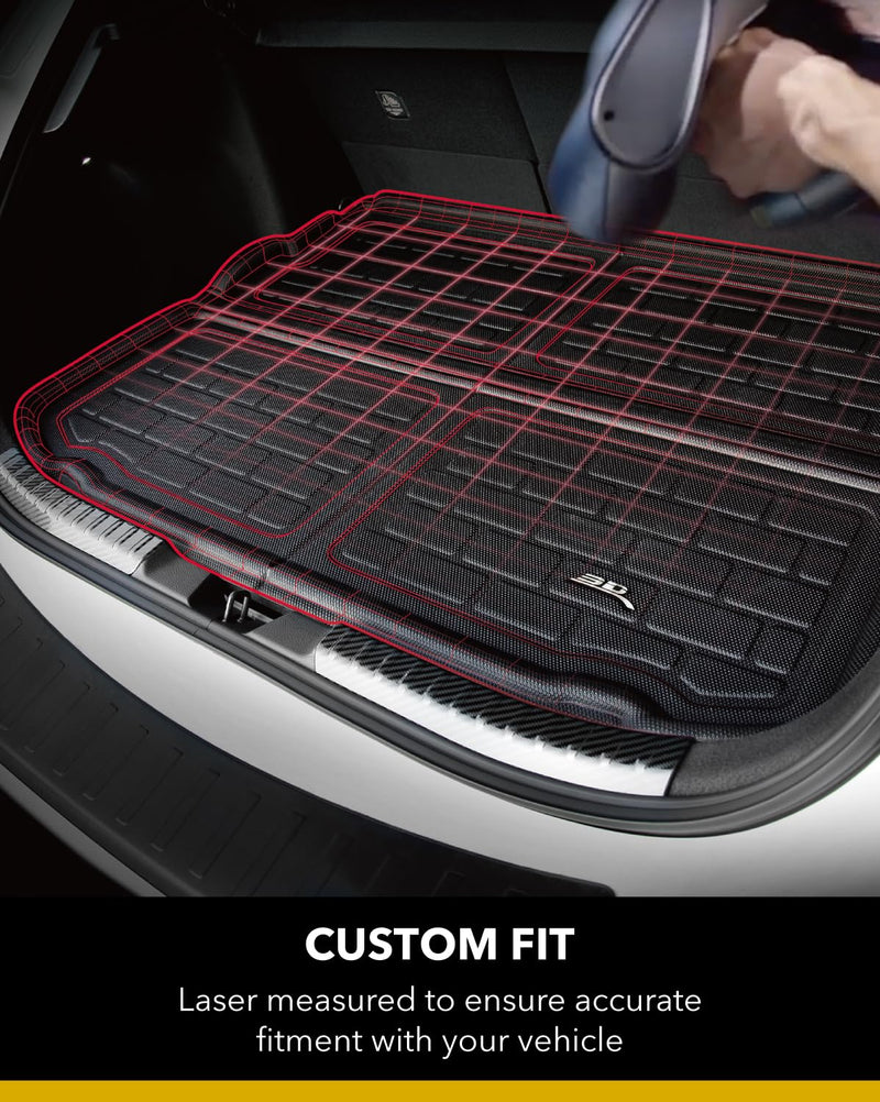3D MAXpider Kagu Custom Fit Cargo Liner (Black) Compatible with Toyota RAV4 2019-2024 - Cargo Liner