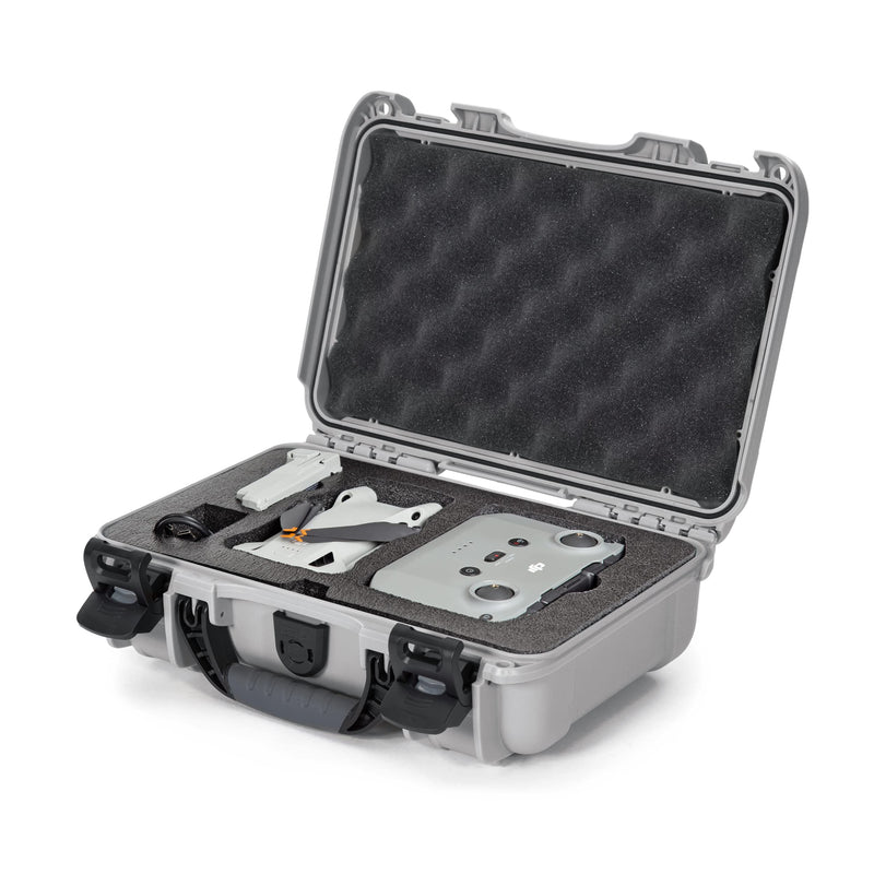 Waterproof Nanuk 909 Hard Case with Custom Insert for DJI Mini 3 and RC-N1 Remote - Silver (909S-080SV-0A0-C0598)