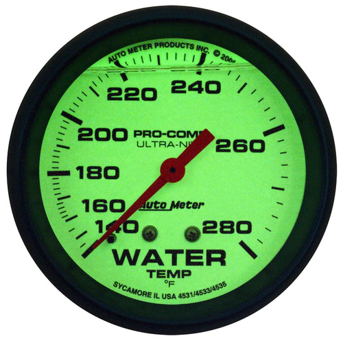Ultra-Nite Auto Meter 4235 Water Temperature Gauge