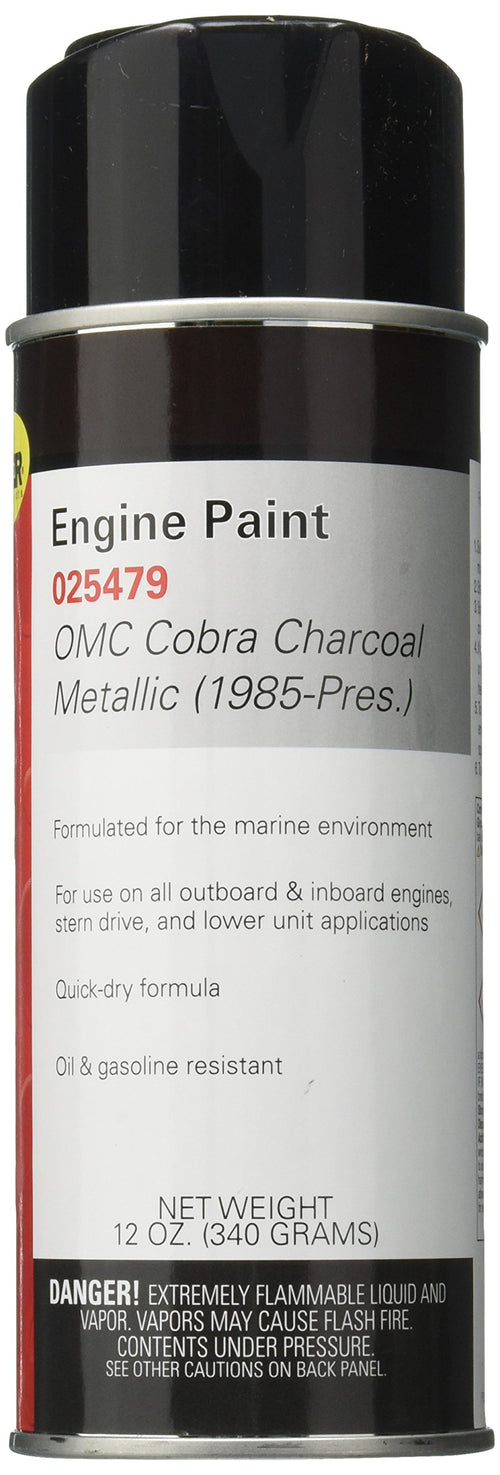 Omc Marine Paint, Charcoal Metallic Moeller 025479