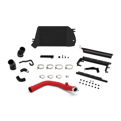 Mishimoto Top-Mount Intercooler Kit MMTMIC-WRX-15RBK Compatible With Subaru WRX 2015+ Black Cooler Red Pipe