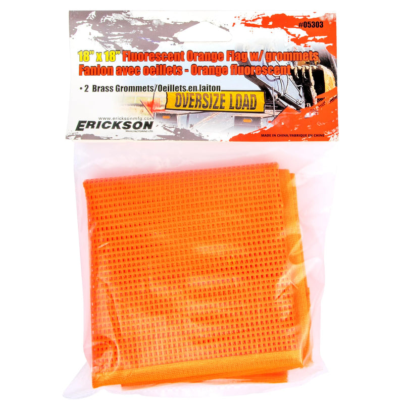 18in.x20ft. Fluorescent Red Mesh Flag w/Grommets, Erickson, Material Mesh, Model# 05303