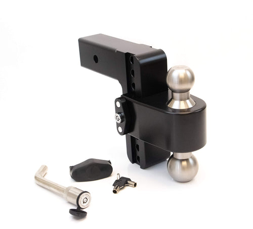 Drop Hitch Receiver Weigh Safe LTB6-2.5-KA-CER-BLA: 2.5 Inches Adjustable, Black