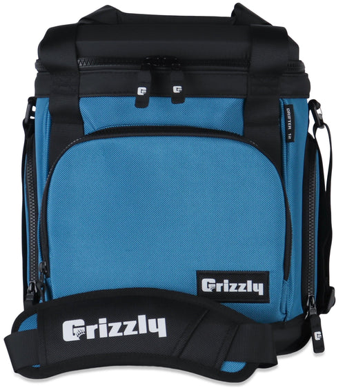 12 Grizzly Drifter Soft Sided Cooler |12 qt Flip-Top Soft Top Cooler | Ice Chest for Beach Boat Camping Car Fishing Golf Hiking Hunting Picnic | Lightweight Portable Insulated Waterproof | Slate Blue