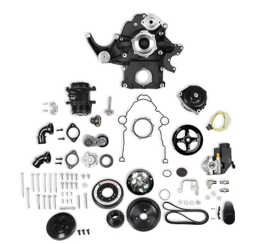 Premium Holley Mid-Mount Complete Accessory System - Black Finish 20-293BK