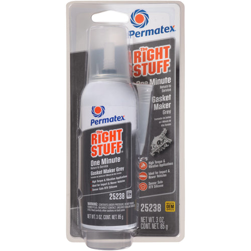 The Right Stuff Permatex 25238 1 Minute Grey Gasket Maker, 3 oz