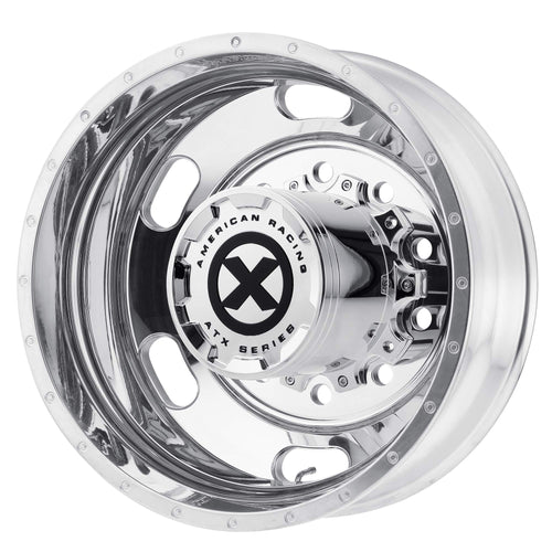 Polished ATX AO402 Wheel with Aluminum (24.5 x 8.25 inches /10 x 285 mm, -168 mm Offset)