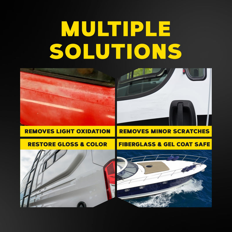 Meguiar's Marine/RV One Step Cleaner Wax M5001, Easy-to-Use Marine Wax for Boats and RVs That Removes Light Defects, Restores Color Brilliance, and Protects the Surface, 1 Gallon Bottle