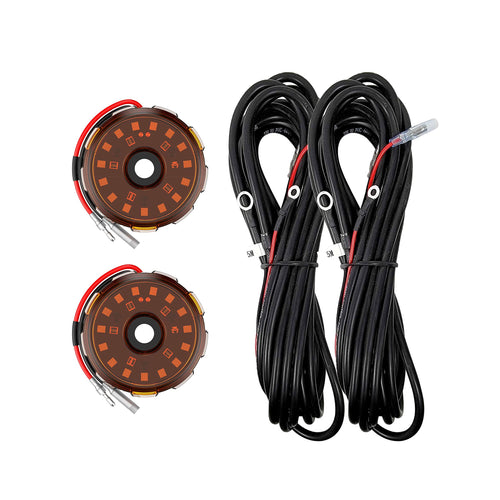 KC HiLiTES Two-Light 6336 Add-On Cyclone V2 Kit - Amber - 5.0 Meters Long