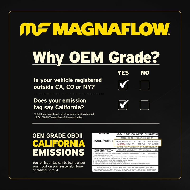 Catalytic Converter MagnaFlow 280007: OEM Grade, Direct Fit, Compatible with 2000-2003 Ford F-150 and 2004 Ford F-150 Heritage (Federal/EPA Compliant)