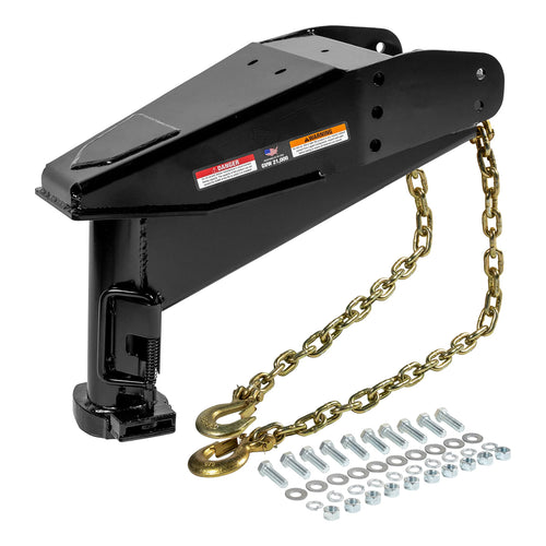Lippert Connect Gooseneck 21K Capacity — Replaces Standard 5th Wheel Pin Boxes for RVs upfitted with Lippert Space-Saver Upper Deck Chassis — Powder Coat Finish — 1-Year Warranty - 2020043670
