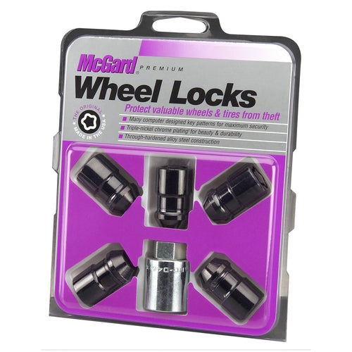 Cone Seat McGard 24526 Wheel Locks Black (M12 x 1.5 Thread Size) - Set of 5