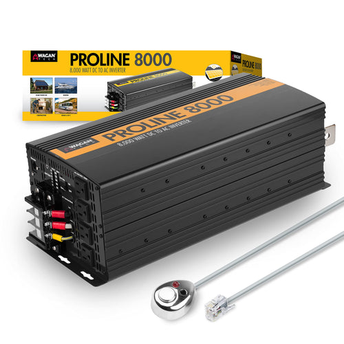 Wagan 12V 8000 Watt Power Inverter with Remote Control, 16000 Watt Surge Peak, Proline Power Converter for Home RV Camping Van Life Off Grid