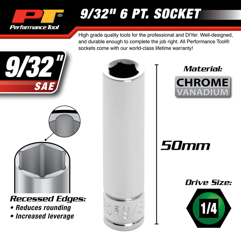 W36309 Performance Tool 9/32-Inch 12pt Socket