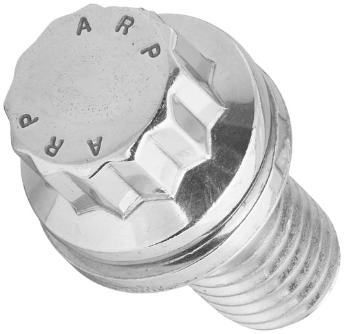 ARP 1/2-13 in Thread Bolt, 1 in Long, 9/16 in 12 Point Head, Stainless, Polished, Universal, Set of 5