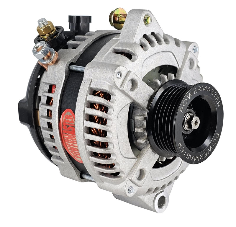 Alt Powermaster GM Natural 180A 6 Grv HPR Straight Mt 6.14" 1-Wire