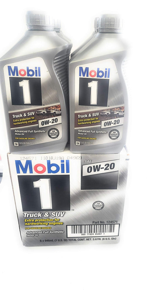0W-20 Mobil One Full Synthetic Truck & SUV 6 Quarts