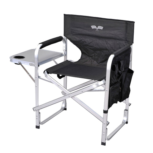 Camping Stylish SL1204BLACK/FLAG Full Back Folding Director's Chair