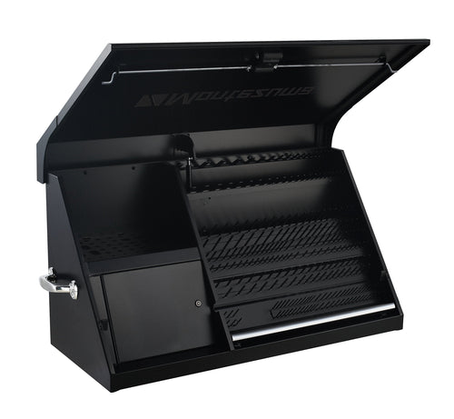 DX411B Montezuma 41" x 18" Heavy Duty Steel Triangle Toolbox (steel, black)
