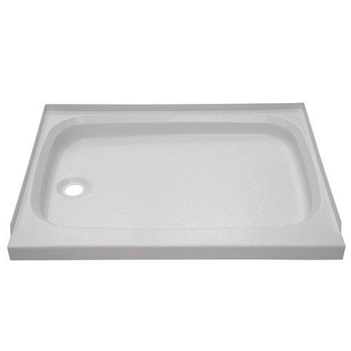 Lippert Components Shower Pan Replacement with Left Drain, Scratch-Resistant ABS Acrylic for RVs, Travel Trailers, 5th Wheels and Motorhomes - 210369, White, 24 Inch x 32 Inch