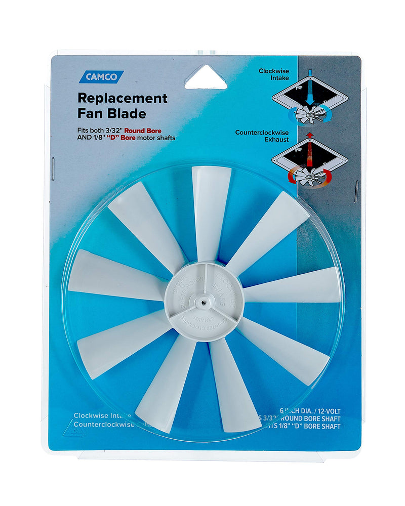 Replacement Camco 40428 RV Vent Inverse Fan Blade, White