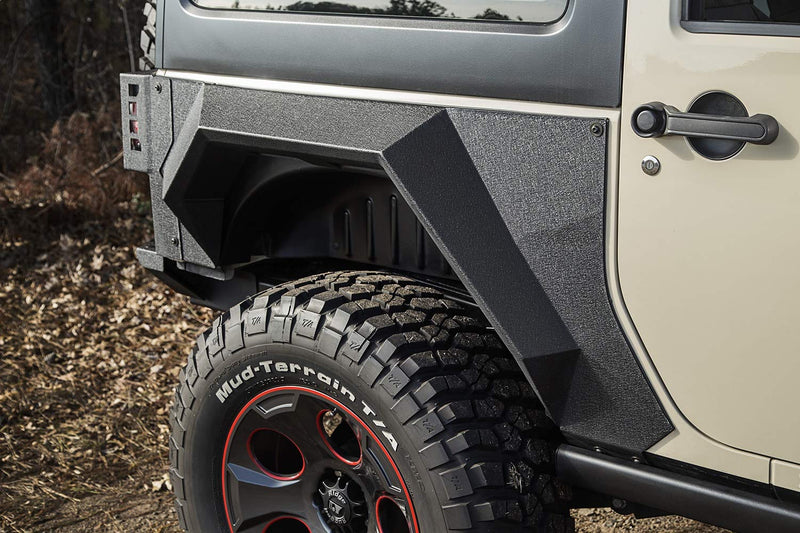 XHD Armor Fender Kit, Rear, Pair | Rugged Ridge | 11615.03 | Fits 2007-2018 Jeep Wrangler JK 2-Door