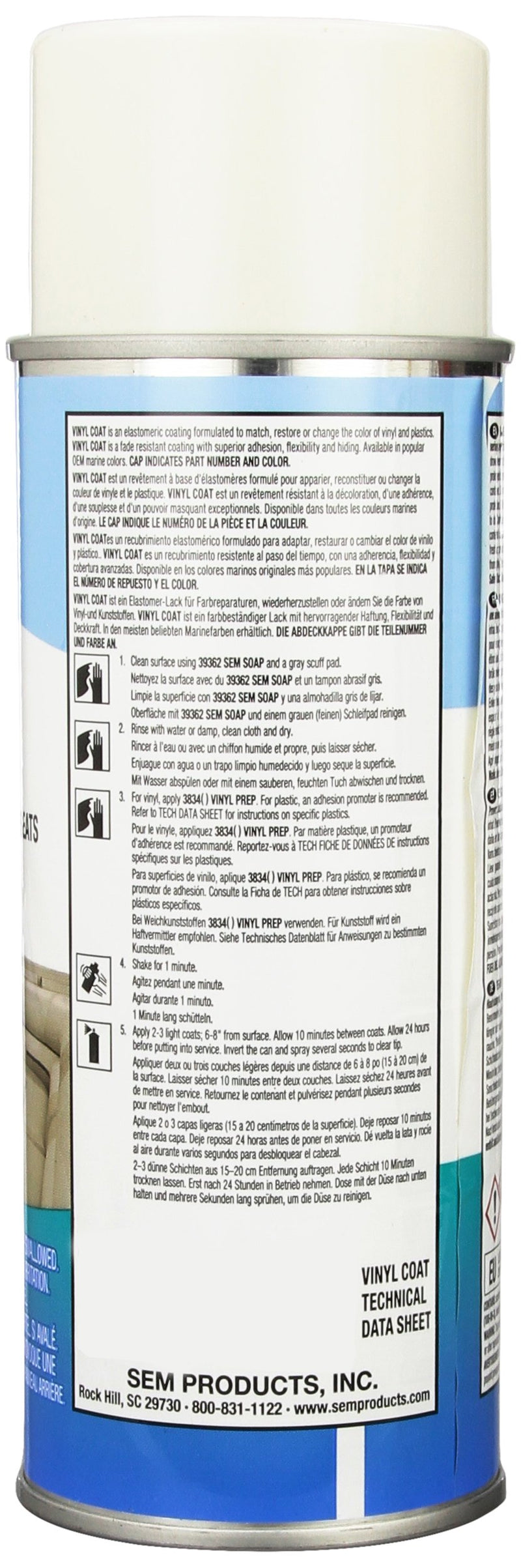 Marine Vinyl Coat SEM M25063 Ranger White - 12 oz.