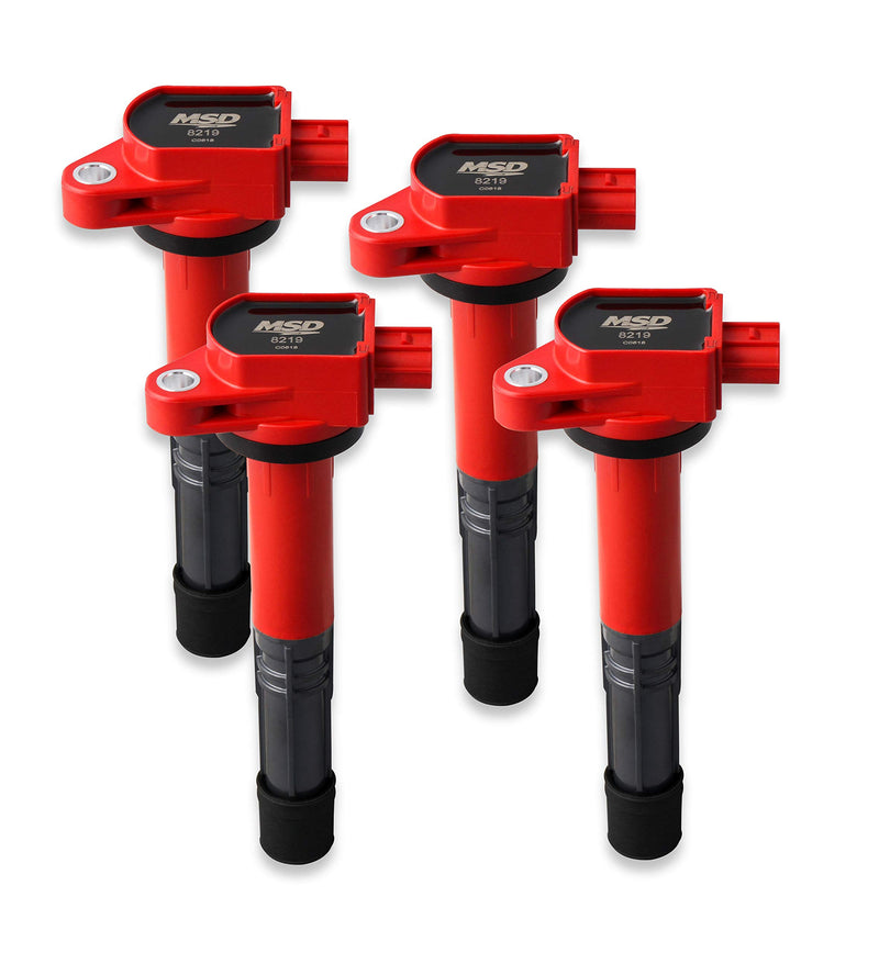 Blaster Series MSD 82194 Ignition Coils, Red, 4-pack