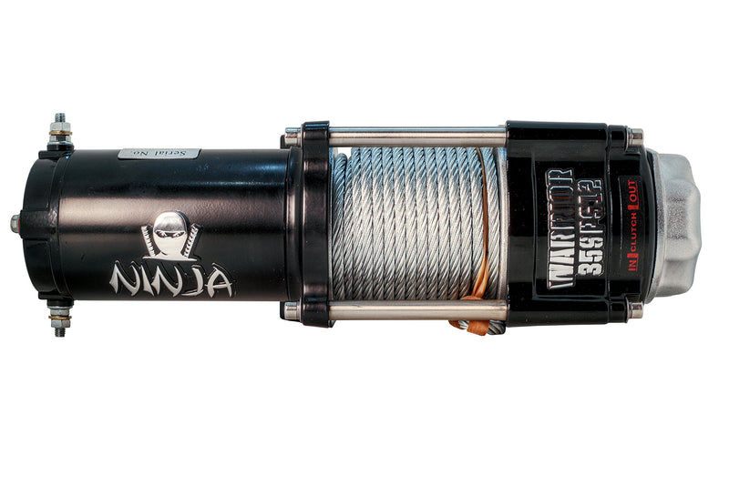 Ninja DK2 Warrior Winches C2500N ATV/UTV Electric Winch with Steel Cable - 2,500 lbs Rated Load Capacity