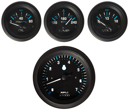 Eclipse Sierra International 69726P Twin Engine Add On IB/IO Gauge Set Includes Tach, Oil Press & Water Temp Gauges