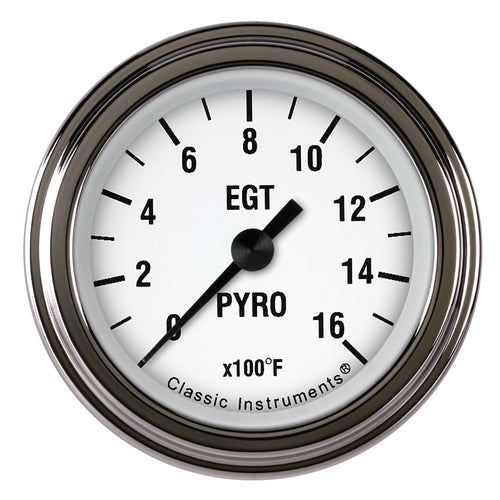 White Hot Classic Instruments 2-1/8" Exhaust Gas Temperature Gauge WH198SLF