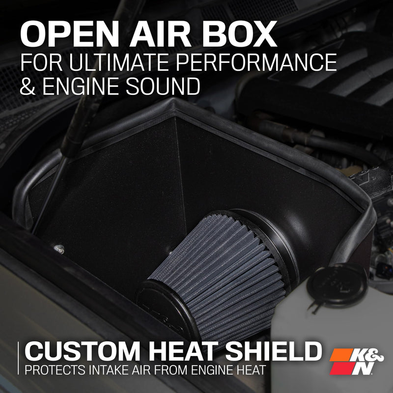 Cold Air Intake System K&N: Dry-Flow Air Filter, Increase Performance & Towing: Compatible with 2012-2021 Toyota, Sequoia, Tundra, 30-9036