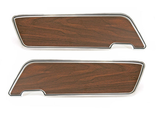 Deluxe Door Panel Inserts Scott Drake C9ZZ-6523942-3W Walnut