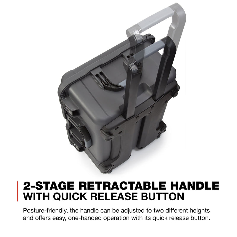 Waterproof NANUK 950 Hard Case with Wheels and Padded Divider - Graphite