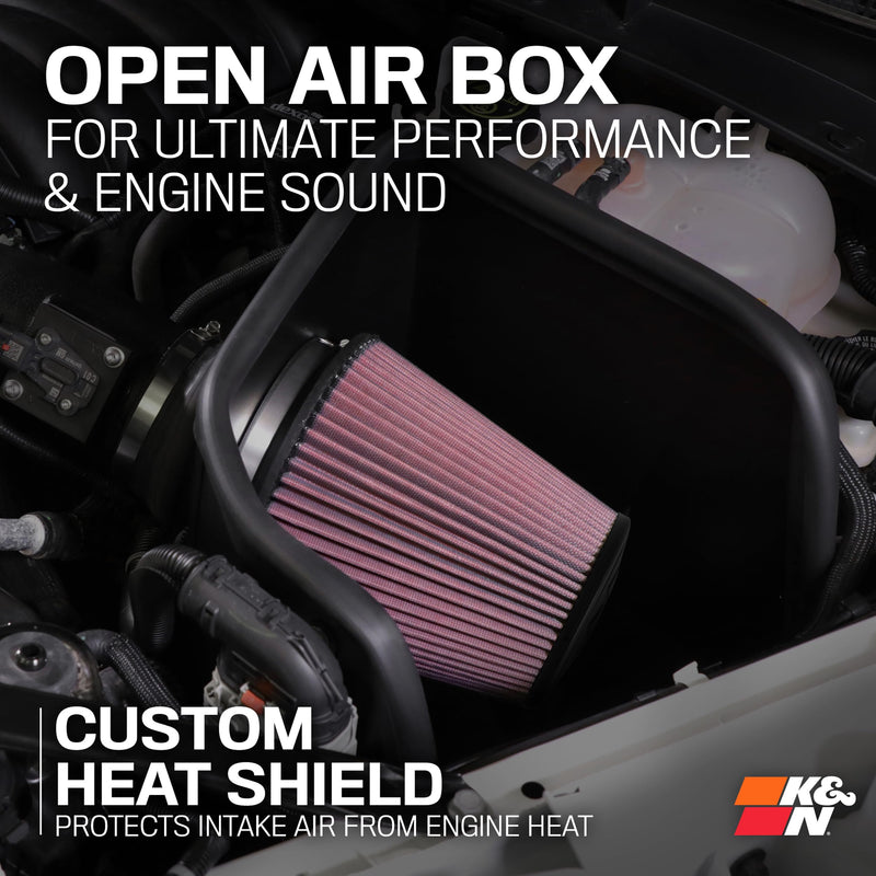 K&N Cold Air Intake System: Performance Increase & Towing High-Flow Air Filter: Compatible with 2021-2025 Jeep: Grand Cherokee, 77-1587KC