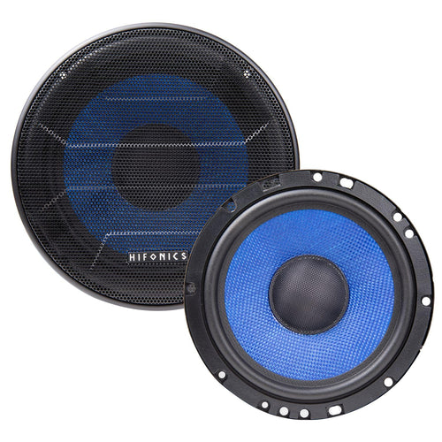 Hifonics Classic Colossus HCC65C 6.5" Component Car Speaker System with Aluminum Dome Tweeters, 150W Peak Power & Butyl Rubber Surrounds - High Performance