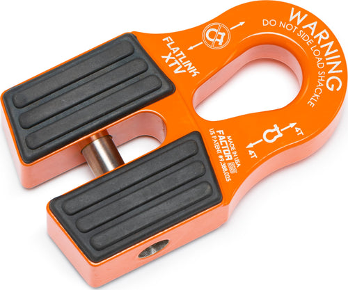 Factor 55 Closed System Winch Flatlink XTV, Designed for UTV/ATV Winches with Steel or Synthetic Ropes up to 6,000 lbs - Orange