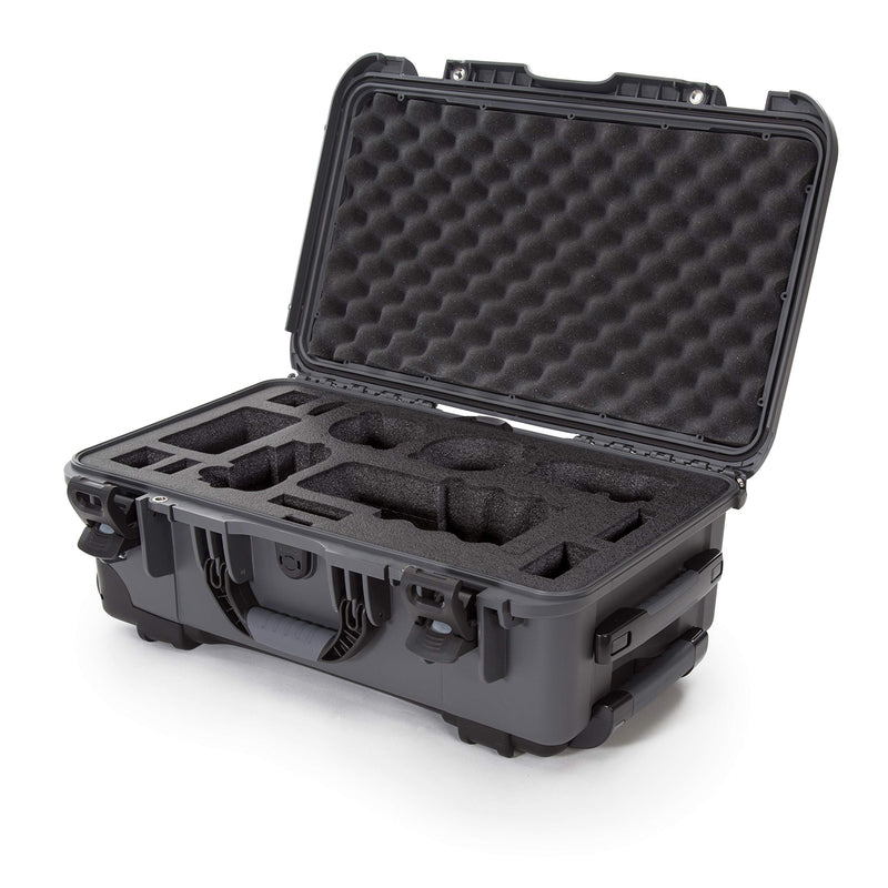 Waterproof Nanuk 935 Carry-On Hard Case with Custom Foam Insert for Sony a7R Size Camera w/Wheels - Graphite