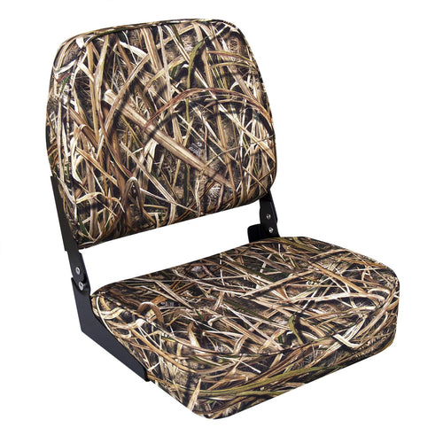 Camo Low Back Wise 8WD618PLS-728 Boat Seat, Shadowgrass Blades