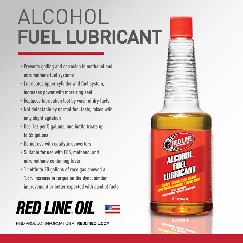 Four Cycle Red Line Alcohol Fuel Lubricant - 12 Ounce