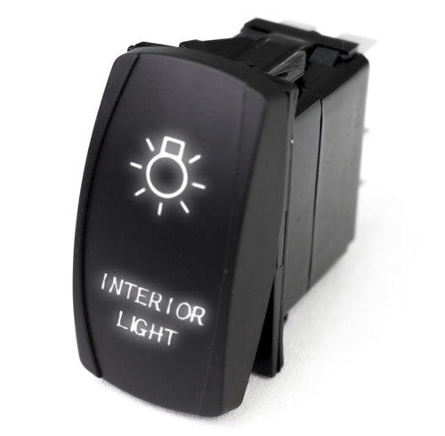 Rocker Switch Race Sport RSLJ57W w/White LED Radiance
