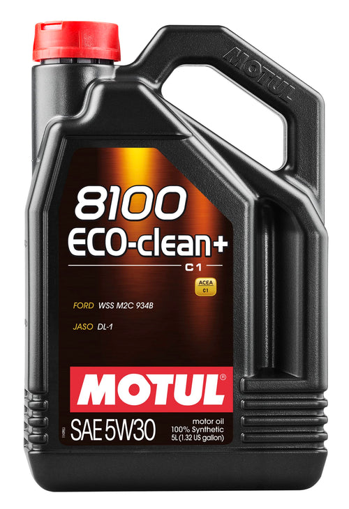 8100 ECO-Clean+ Motul 101584 5W30 Factory Approved 100% Synthetic Engine Oils, 5L, 169.05 Fluid_Ounces