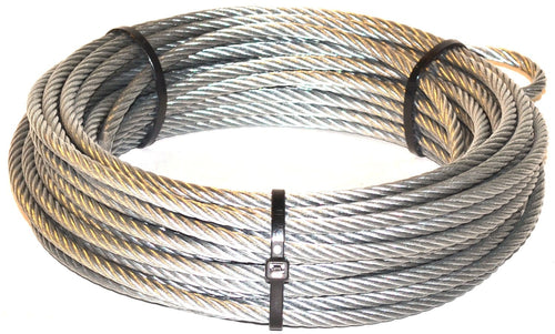 Winch Accessory WARN 68851: Steel Cable Wire Rope with Loop End and Terminal, 7/32" Diameter x 55' Length