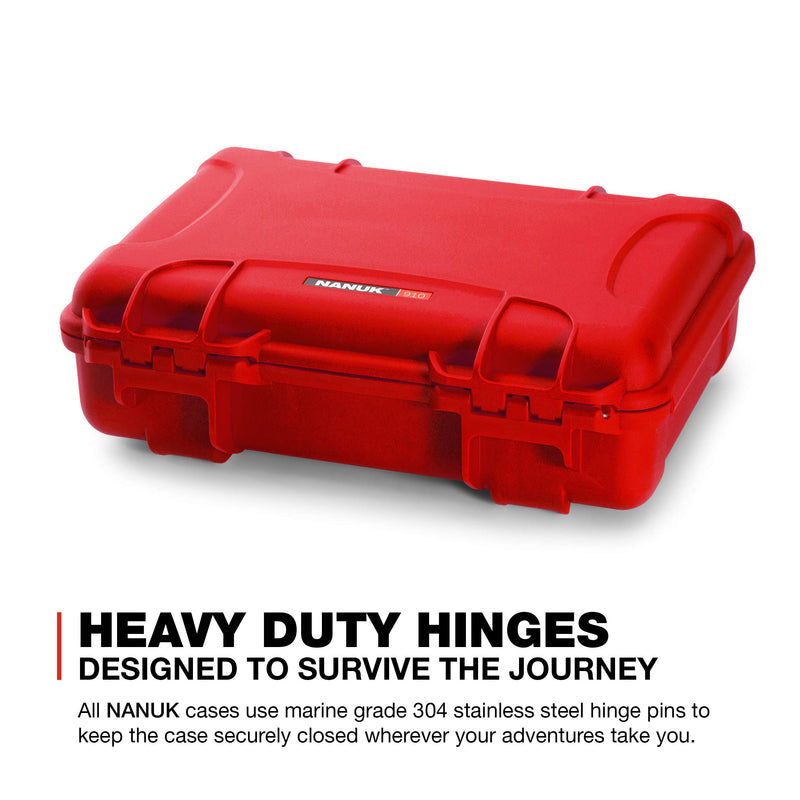 Waterproof Nanuk 910 Carry-on Hard Case with Foam Insert for DJI Mavic Mini 2 Fly More - Red