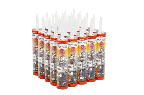25 Tubes Dicor 501LSW-25 HAPS-Free Self-Leveling Lap Sealant for Horizontal Surfaces - 25 Pack - 10.3 Oz, White, Secure, Ideal for RV Roofing, Maintenance, Repair, Appliance Application