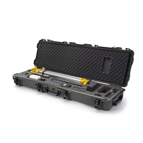 Waterproof Nanuk 995 Hard Case with Custom Foam Insert for DJI Ground Station RTK w/Wheels - Olive