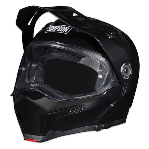 Simpson Motorcycle Journey Bandit Helmet - Black - XL | Off Road Dirt Bike UTV Motocross ATV | Modular Full-Face Flip Up | Clear Pinlock Anti-Fog Visor Shield | DOT ECE Certified (JB2XL)